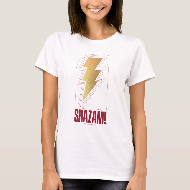 SHAZAM! Fury of the Gods | Blixt Bolt Badge T Shirt (Framsida)