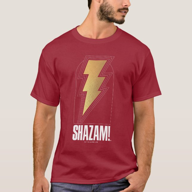SHAZAM! Fury of the Gods | Blixt Bolt Badge T Shirt (Framsida)