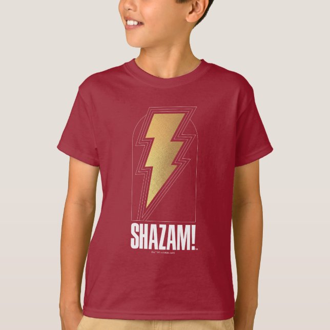 SHAZAM! Fury of the Gods | Blixt Bolt Badge T Shirt (Framsida)