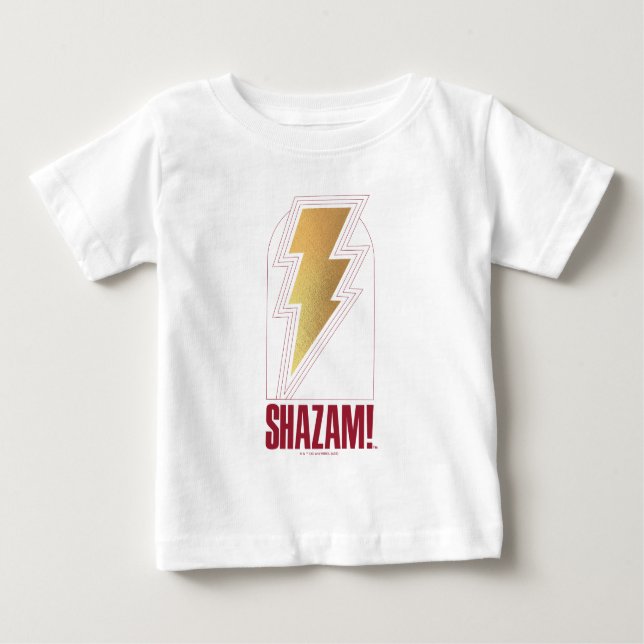 SHAZAM! Fury of the Gods | Blixt Bolt Badge T Shirt (Framsida)