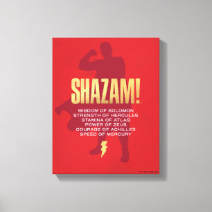 SHAZAM! Fury of the Gods Flexing Silhouette Canvastryck