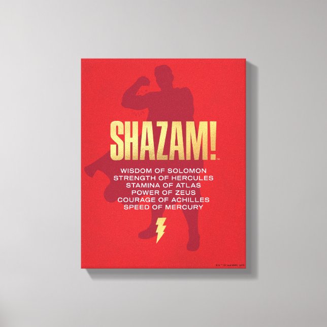 SHAZAM! Fury of the Gods | Flexing Silhouette Canvastryck (Framsida)