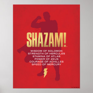 SHAZAM! Fury of the Gods Flexing Silhouette Poster