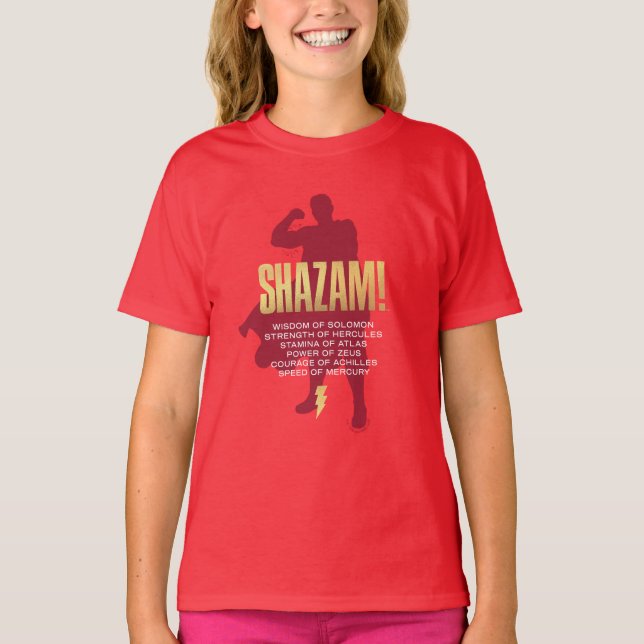 SHAZAM! Fury of the Gods | Flexing Silhouette T Shirt (Framsida)