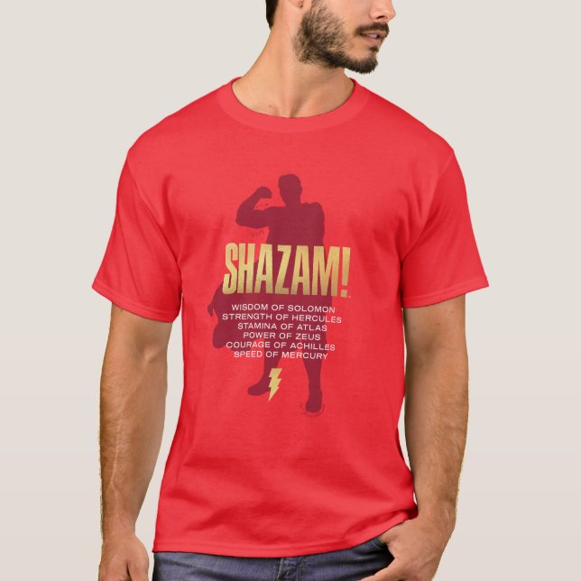 SHAZAM! Fury of the Gods | Flexing Silhouette T Shirt (Framsida)