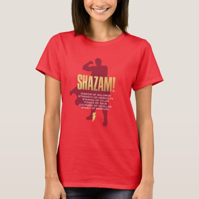 SHAZAM! Fury of the Gods | Flexing Silhouette T Shirt (Framsida)