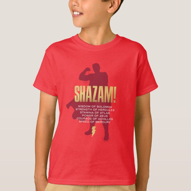 SHAZAM! Fury of the Gods | Flexing Silhouette T Shirt (Framsida)