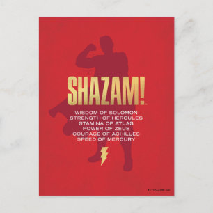 SHAZAM! Fury of the Gods Flexing Silhouette Vykort