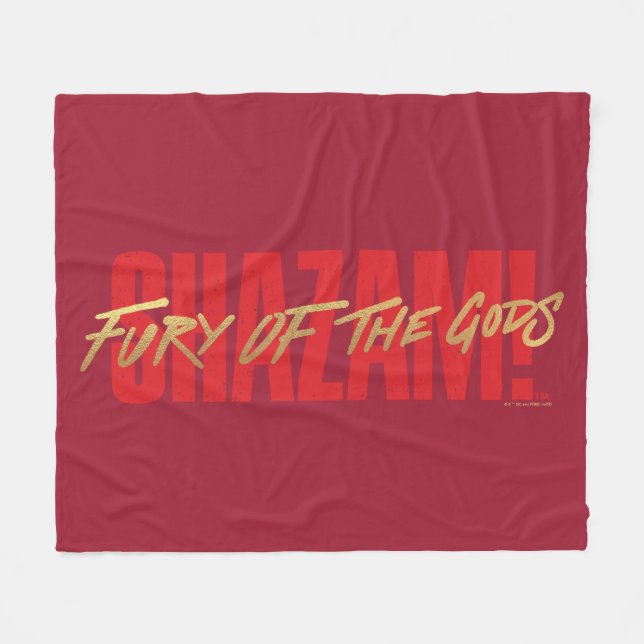 SHAZAM! Fury of the Gods | Logotyp för gyllene mar Fleecefilt (Framsidan (Horisontell))