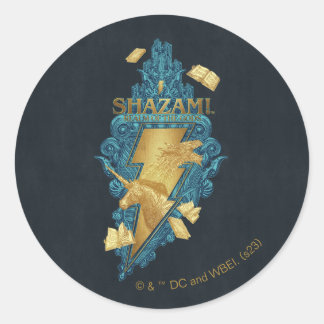 SHAZAM! Fury of the Gods | Logotypen för gudstjäns Runt Klistermärke