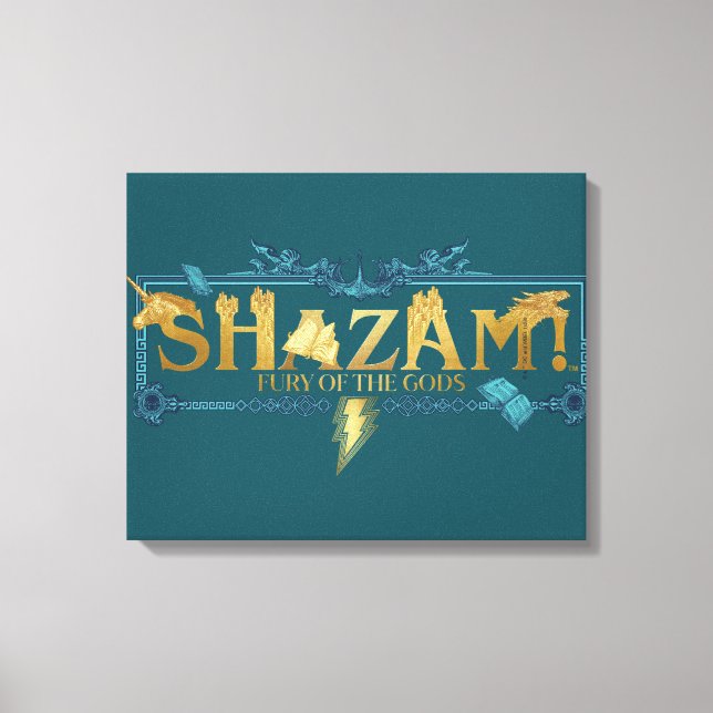 SHAZAM! Fury of the Gods | Mytisk Logotyp Canvastryck (Framsida)