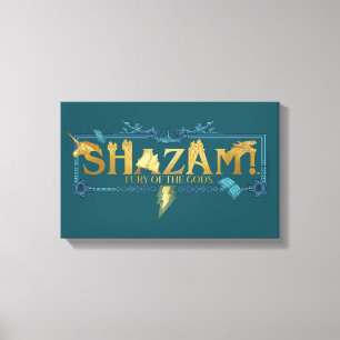 SHAZAM! Fury of the Gods Mytisk Logotyp Canvastryck