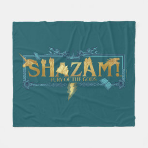 SHAZAM! Fury of the Gods Mytisk Logotyp Fleecefilt