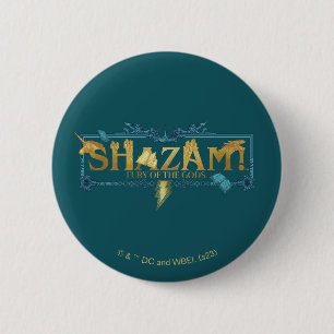 SHAZAM! Fury of the Gods Mytisk Logotyp Knapp