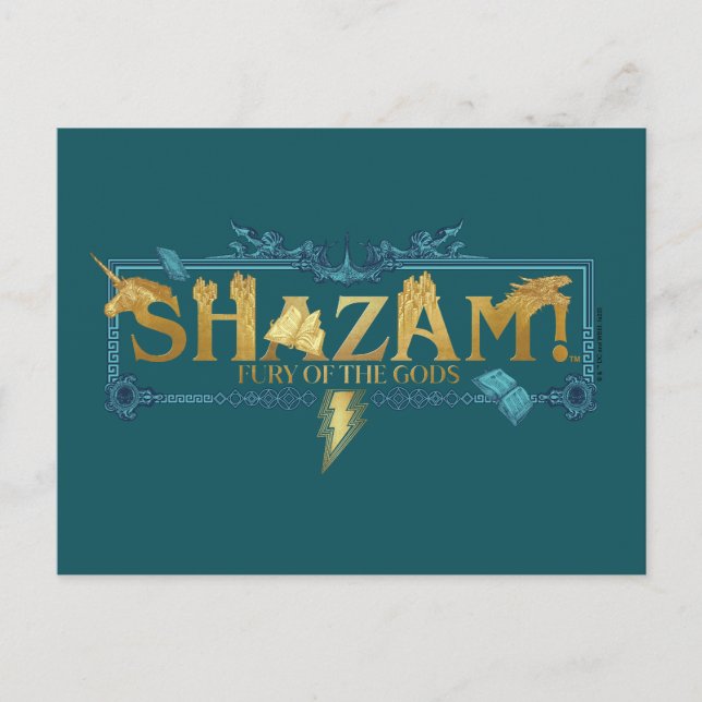 SHAZAM! Fury of the Gods | Mytisk Logotyp Vykort (Framsida)
