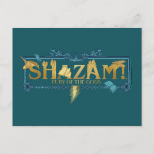 SHAZAM! Fury of the Gods   Mytisk Logotyp Vykort