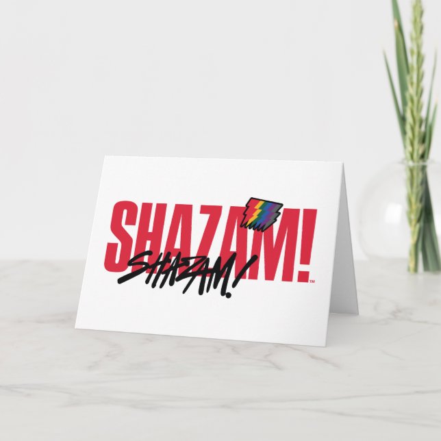 SHAZAM! Fury of the Gods | Rainbow Bolts Logotyp Kort (Framsida)