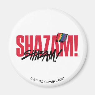 SHAZAM! Fury of the Gods Rainbow Bolts Logotyp Magnet