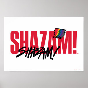 SHAZAM! Fury of the Gods   Rainbow Bolts Logotyp Poster
