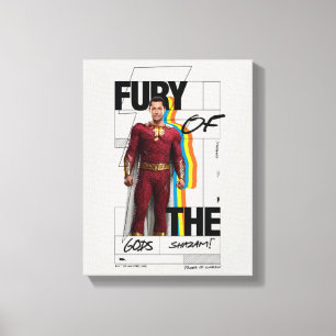 SHAZAM! Fury of the Gods   Retro Album Stil Art Canvastryck