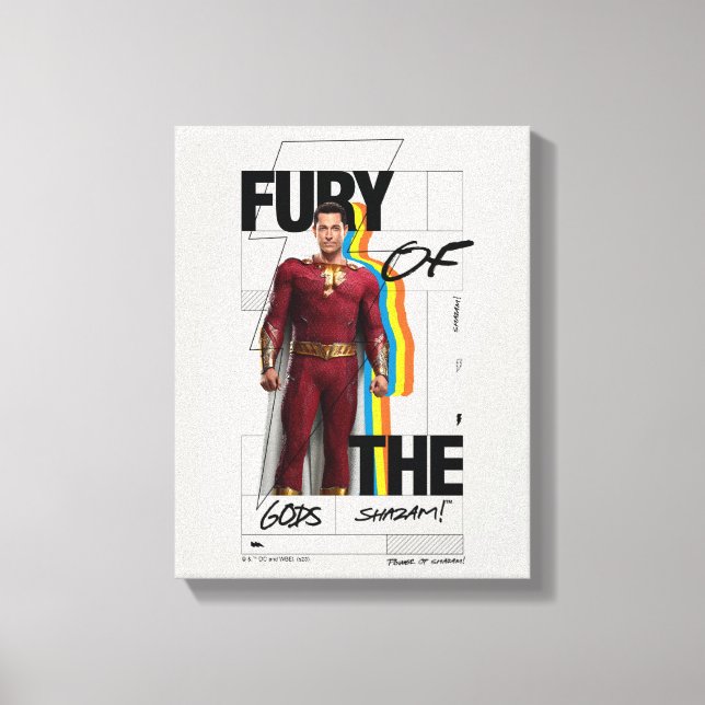 SHAZAM! Fury of the Gods | Retro Album Stil Art Canvastryck (Framsida)