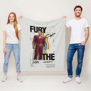 SHAZAM! Fury of the Gods Retro Album Stil Art Fleecefilt