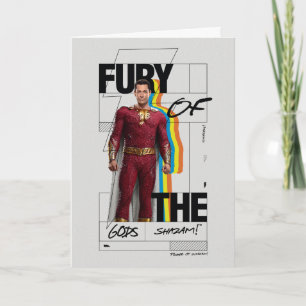 SHAZAM! Fury of the Gods Retro Album Stil Art Kort