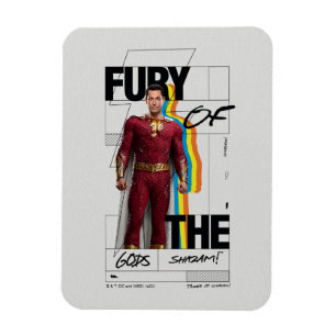 SHAZAM! Fury of the Gods Retro Album Stil Art Magnet