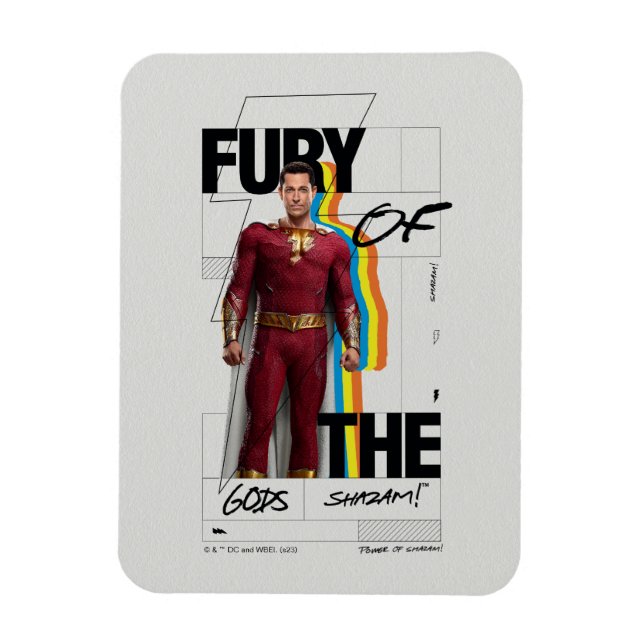 SHAZAM! Fury of the Gods | Retro Album Stil Art Magnet (Vertikal)