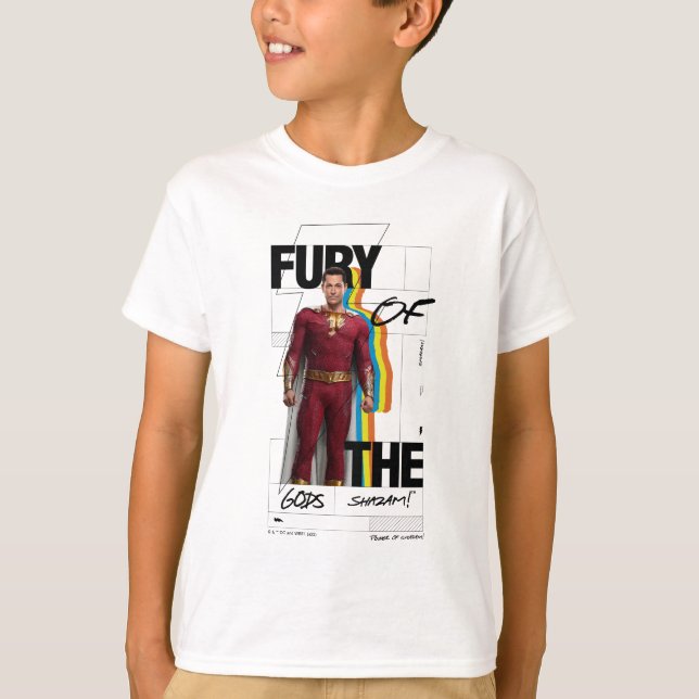 SHAZAM! Fury of the Gods | Retro Album Stil Art T Shirt (Framsida)