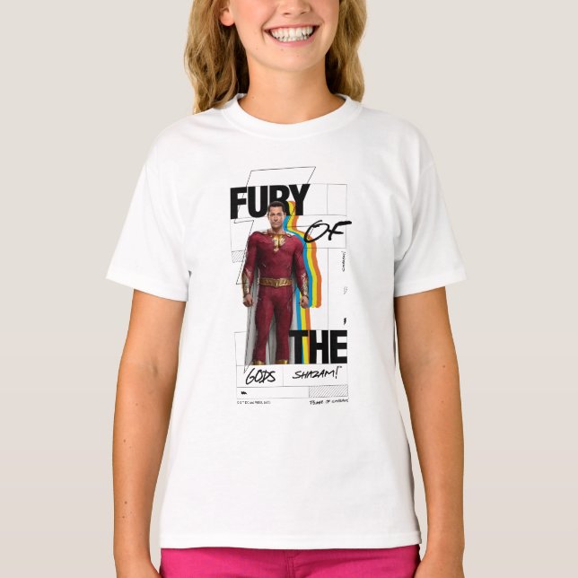 SHAZAM! Fury of the Gods | Retro Album Stil Art T Shirt (Framsida)