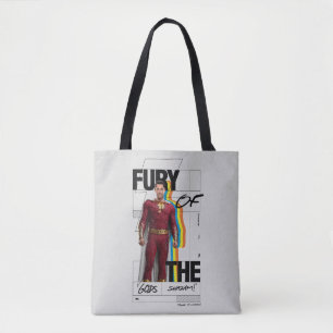 SHAZAM! Fury of the Gods   Retro Album Stil Art Tygkasse