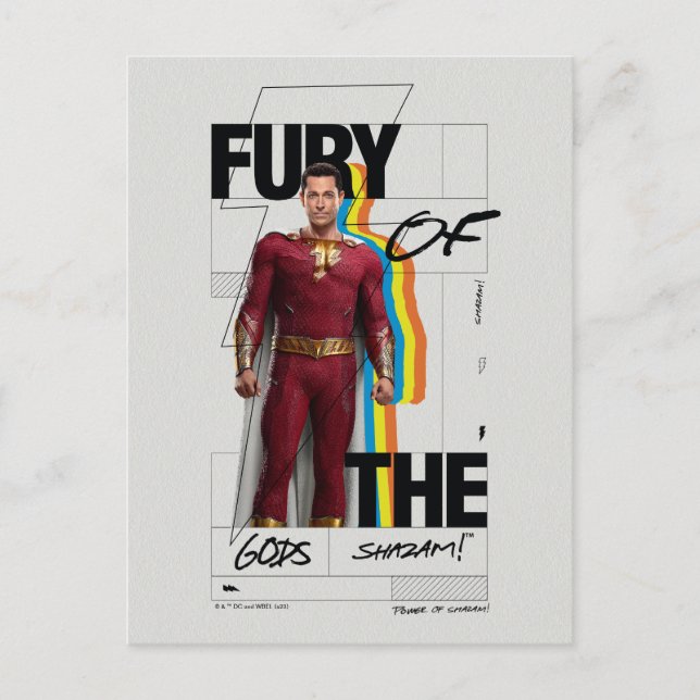 SHAZAM! Fury of the Gods | Retro Album Stil Art Vykort (Framsida)