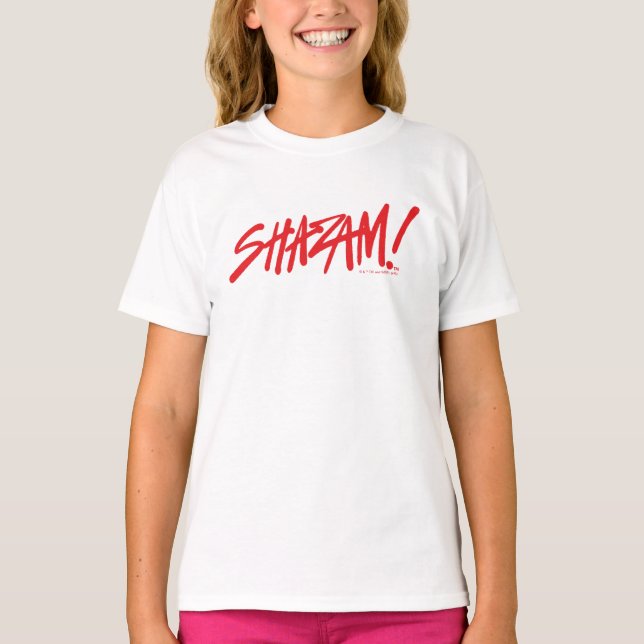 SHAZAM! Fury of the Gods | Röd markör, Logotyp T Shirt (Framsida)