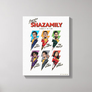 SHAZAM! Fury of the Gods SHAZAMily Tecknad Bolts Canvastryck