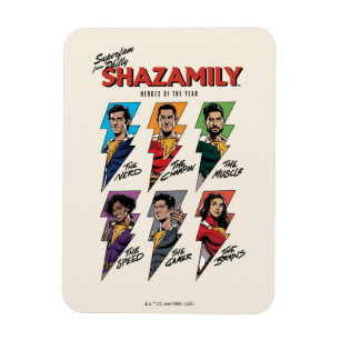 SHAZAM! Fury of the Gods SHAZAMily Tecknad Bolts Magnet