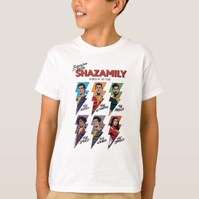 SHAZAM! Fury of the Gods | SHAZAMily Tecknad Bolts T Shirt (Framsida)
