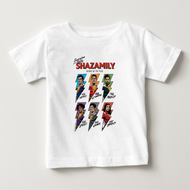 SHAZAM! Fury of the Gods | SHAZAMily Tecknad Bolts T Shirt (Framsida)