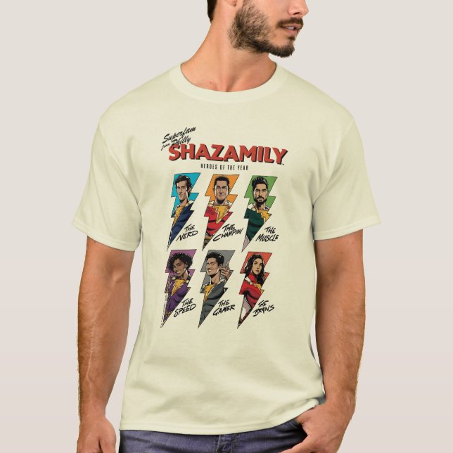 SHAZAM! Fury of the Gods | SHAZAMily Tecknad Bolts T Shirt (Framsida)