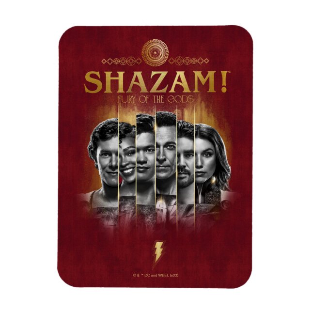 SHAZAM! Fury of the Gods | Teckenfoto Pub Magnet (Vertikal)
