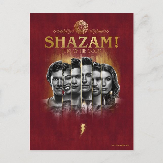 SHAZAM! Fury of the Gods | Teckenfoto Pub Vykort (Framsida)