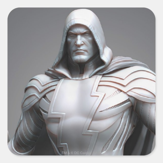 Shazam Fyrkantigt Klistermärke (Framsida)
