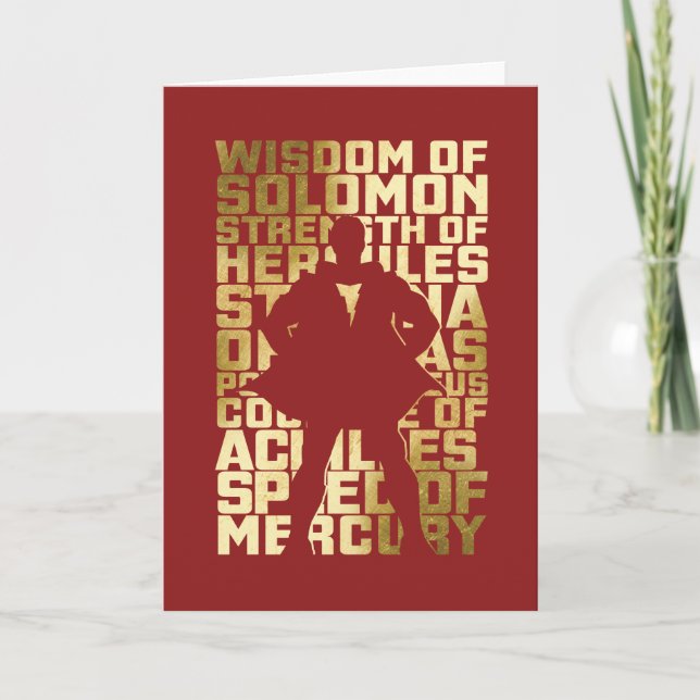 SHAZAM! grafisk guld- typografi för | kapaciteter Kort (Framsida)