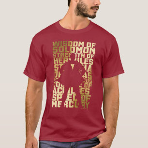 SHAZAM! grafisk guld- typografi för kapaciteter T Shirt
