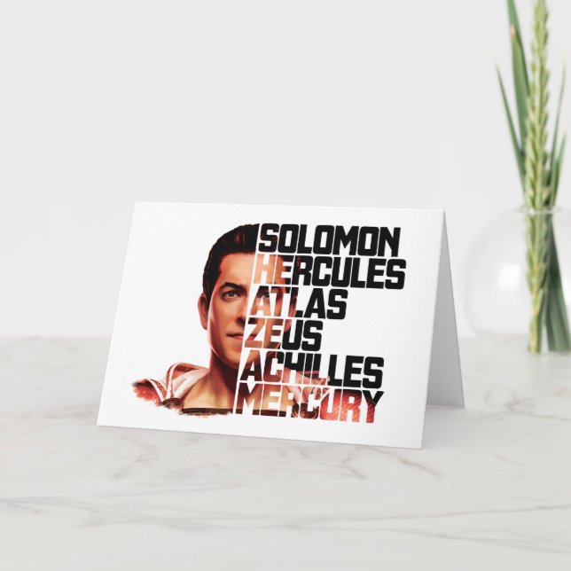 SHAZAM! grafisk | Shazam Closeupakronym Kort (Framsida)