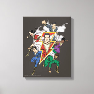 SHAZAM! grafisk Shazam familj Canvastryck