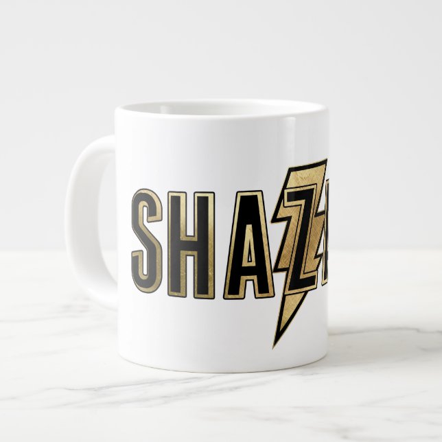 SHAZAM! | GULD LOGOTYP JUMBO MUGG (Framsida vänster)