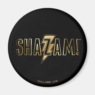 SHAZAM! guld- logotyp Magnet