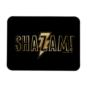 SHAZAM! guld- logotyp Magnet