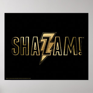 SHAZAM! guld- logotyp Poster